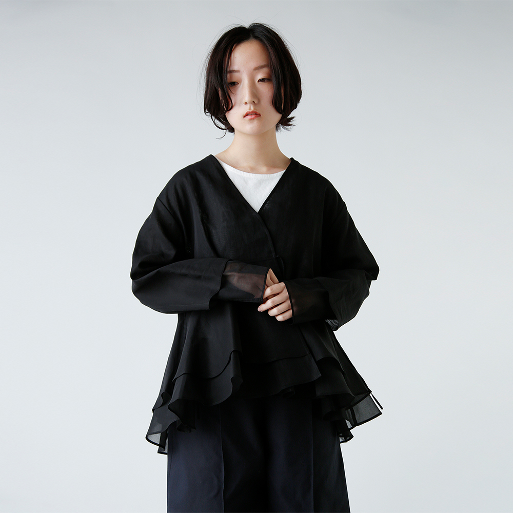 メタルペンダント ハンサムジャケット ゆったり 半袖 薄手 3色 Hz Textiles Turkish Jacquard Unstitched Summer Collection 2025