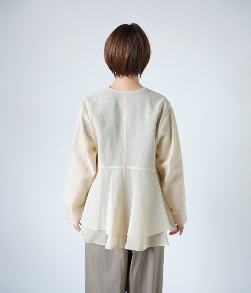 TENNE HANDCRAFTED MODERN｜コットン オーガンザ フレア