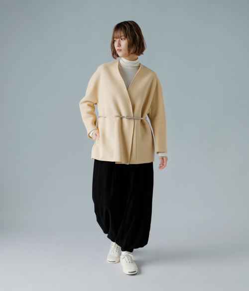 TENNE HANDCRAFTED MODERN テンハンドクラフテッドモダン SUPER140s ウール ノーカラー ジャケット “super  140s wool no collar jacket” 0010o | iroma..aranciato