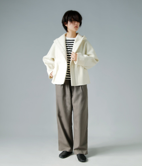 TENNE HANDCRAFTED MODERN テンハンドクラフテッドモダン SUPER140s ウール ショート フード コート “super  140s short coat” 0019o 【サイズ・カラー交換初回無料】 | iroma..aranciato