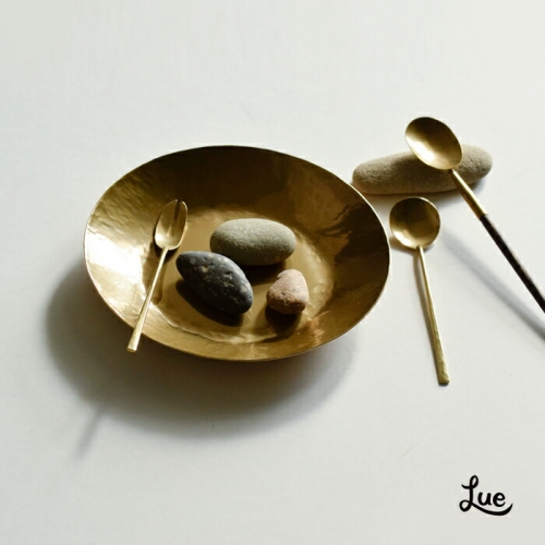 Lue ルー 真鍮の5.5寸平皿 024o | iroma..aranciato