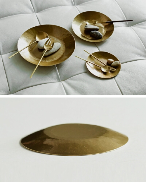 Lue ルー 真鍮の4寸平皿 025o | iroma..aranciato