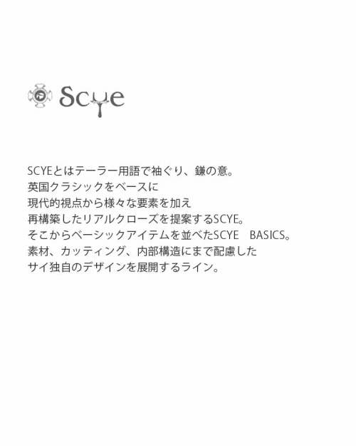 Scye サイ リネン タック ハーフプラケット シャツ 1223-31006-fn