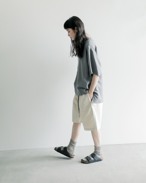 Scye サイ シルク ツイル トップ クルーネック Tシャツ 1223