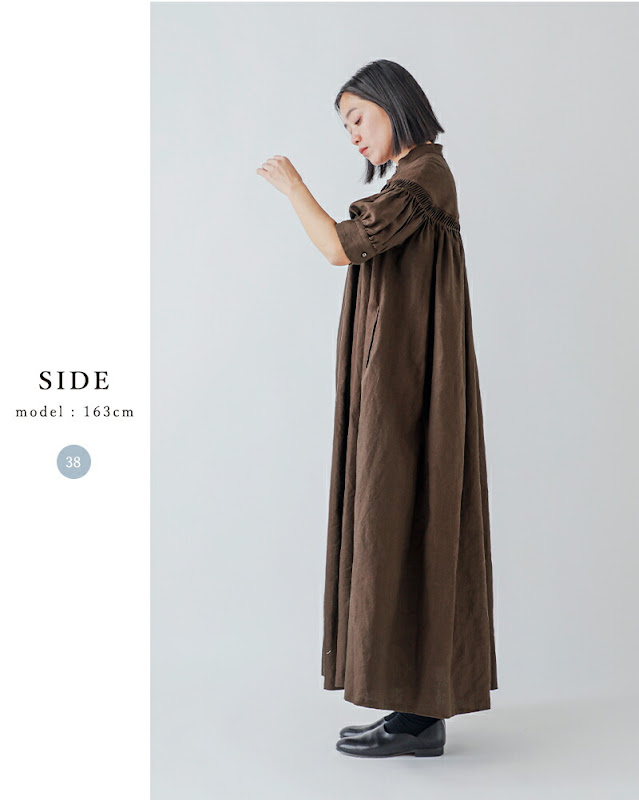Scye サイ リネン タックドレス 60/1Linen Cambric Tucked Dress 1226