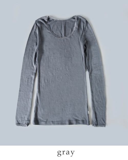 joha(ヨハ)ウールシルクロングスリーブアンダーシャツ FILIPPA 12244