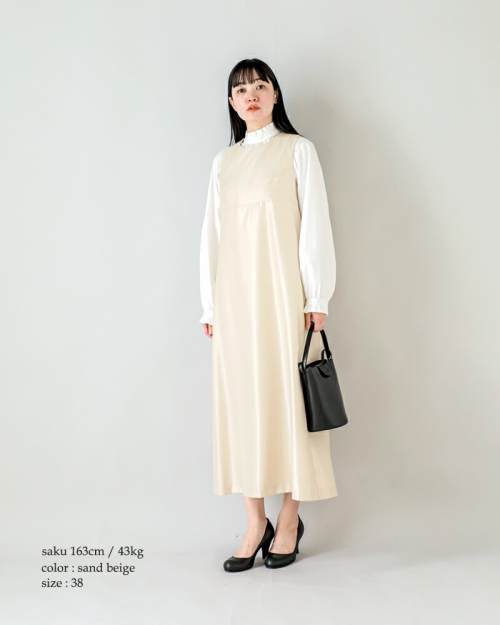 Scye サイ シルク ウール ツイル クロスバック ワンピース “Silk