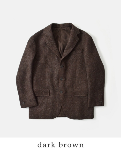 Scye サイ ウール シェットランド へリンボーン ツイード ブレザー