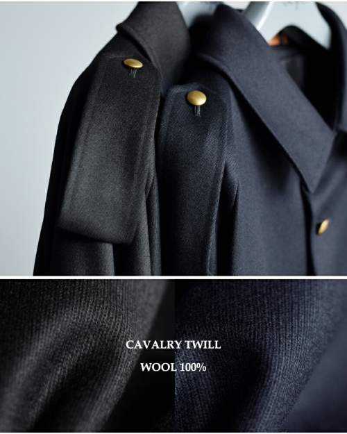 Scye サイ ウール キャバルリーツイル オーバーシャツ コート “Cavalry