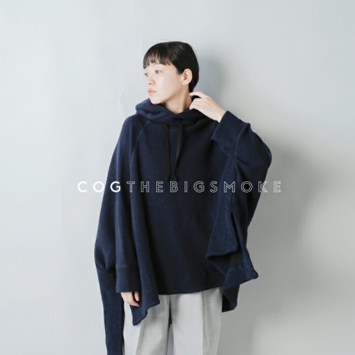 ✨美品✨コグザビッグスモーク　フーデットケープ　ポンチョ　日本製 COGTHEBIGSMOKE コグザビッグスモーク ダブルフェイス