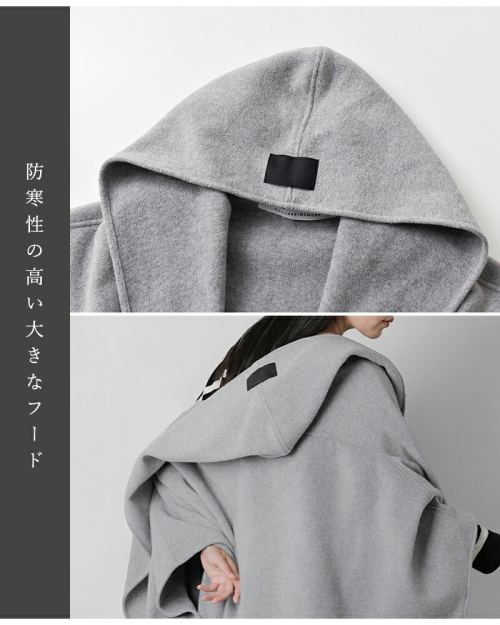 COGTHEBIGSMOKE GITTY HOODED CAPE グレー 1 COGTHEBIGSMOKE】 GITTY HOODED CAPE – ONENESS ONLINE STORE