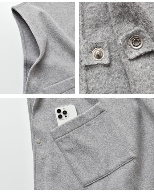 COGTHEBIGSMOKE GITTY HOODED CAPE グレー 1 GITTY HOODED CAPE, Poncho-shaped, Made in Japan | COGTHEBIGSMOKE