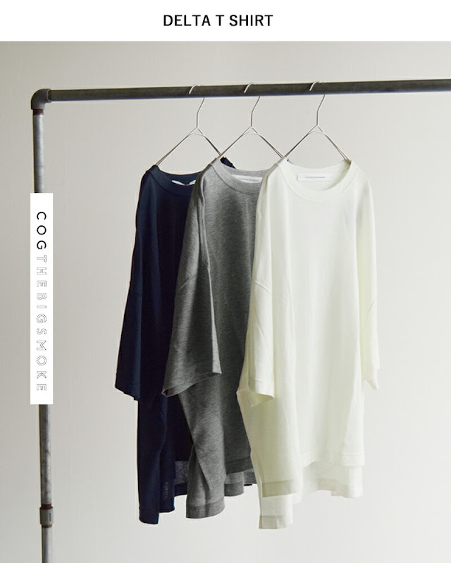 【COGTHEBIGSMOKE】12101-135-425-1 DELTA T-SHIRT七分袖カットソー COGTHEBIGSMOKE コグザビッグスモーク エコビスコースジャージー