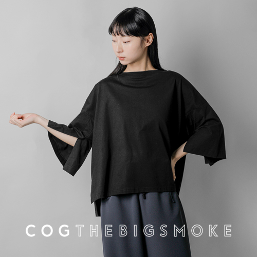 極美品✨コグザビッグスモーク　ドルマンシャツ　バルーンシルエット　定価6,5万円 COGTHEBIGSMOKE コグザビッグスモーク NOELLA T SHIRT クリスプ