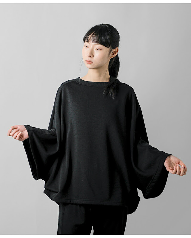 COGTHEBIGSMOKE / コグザビッグスモーク | BELL TOP LONG SLEEVE ベルトップ ロングスリーブ カットソー | ブラック | レディース COGTHEBIGSMOKE コグザビッグスモーク フレンチテリー ベルスリーブ