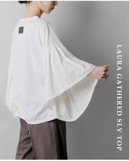 COGTHEBIGSMOKE コグザビッグスモーク LAURA GATHERED SLV TOP