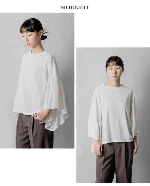 COGTHEBIGSMOKE コグザビッグスモーク LAURA GATHERED SLV TOP