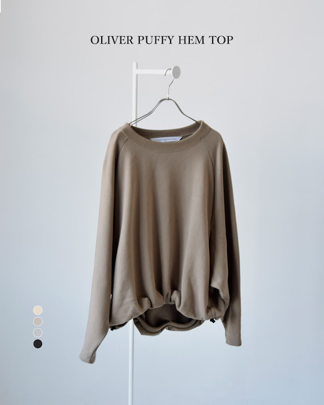 こぶたろう　COGTHEBIGSMOKEパフスリーブスウェット　IENA COGTHEBIGSMOKE コグザビッグスモーク OLIVER PUFFY HEM TOP エコ