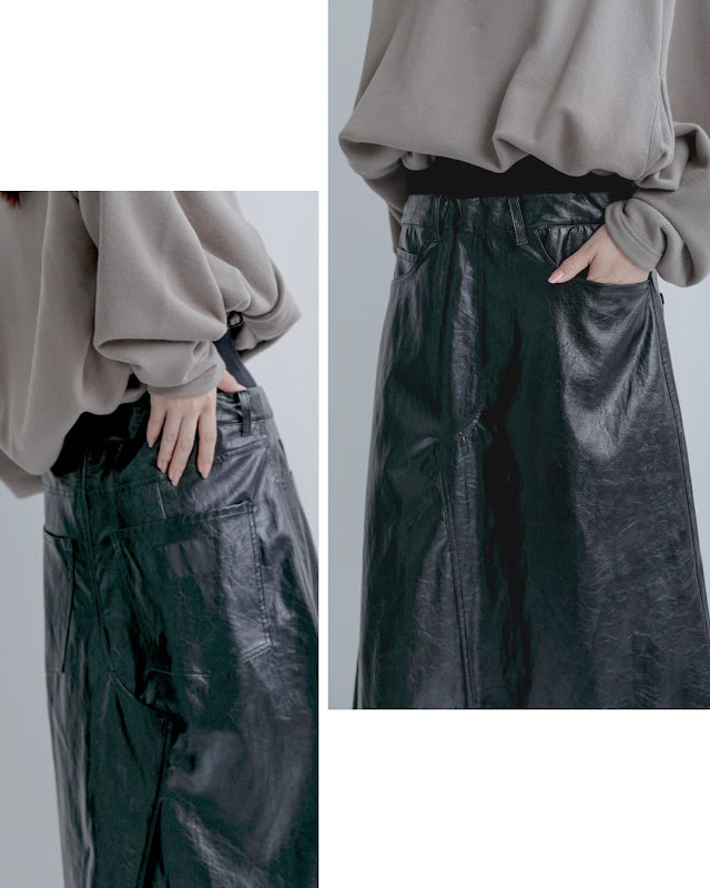 COGTHEBIGSMOKE コグザビッグスモーク OAKLEY SKIRT ヴィーガンレザー