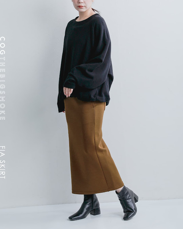 6日まで値下げ　コグザビッグスモーク✨ペンタゴン　キャメル　ウール COGTHEBIGSMOKE コグザビッグスモーク FIA SKIRT コクーンジャージー