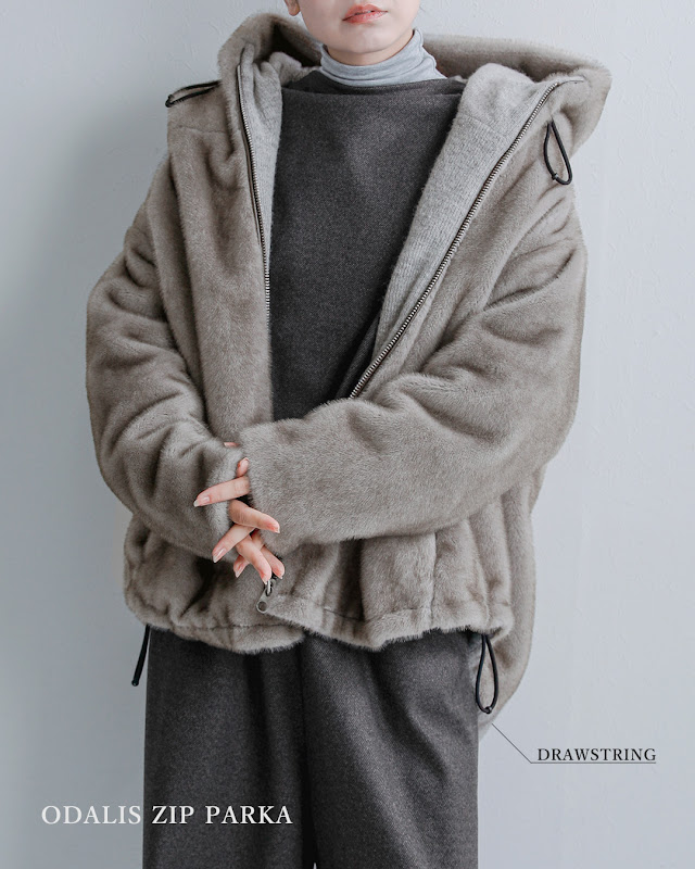 COGTHEBIGSMOKE コグザビッグスモーク ODALIS ZIP PARKA エコミンク