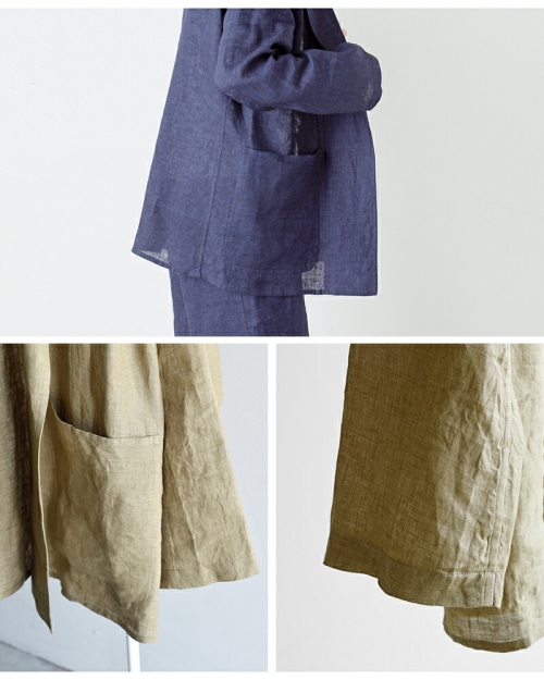 YLEVE イレーヴ リネン ポプリン ジャケット “LINEN POPLIN JK YLEVE イレーヴ リネン ポプリン ジャケット “LINEN POPLIN JK