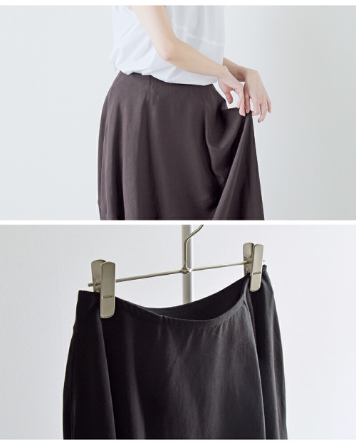 yleve バレルシルエットテンセル　スカート YLEVE イレーヴ バレルシルエット テンセル スカート “TENCEL SK