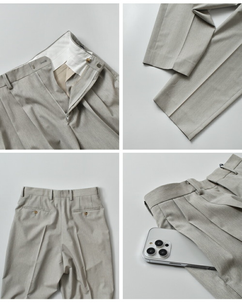 YLEVE イレーヴ ウール シャンブレー トラウザー パンツ “WOOL