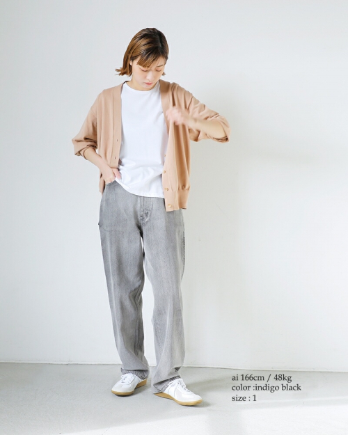 YLEVE(イレーヴ)｜13.5oz デニムバギーフェード/アイスブラック