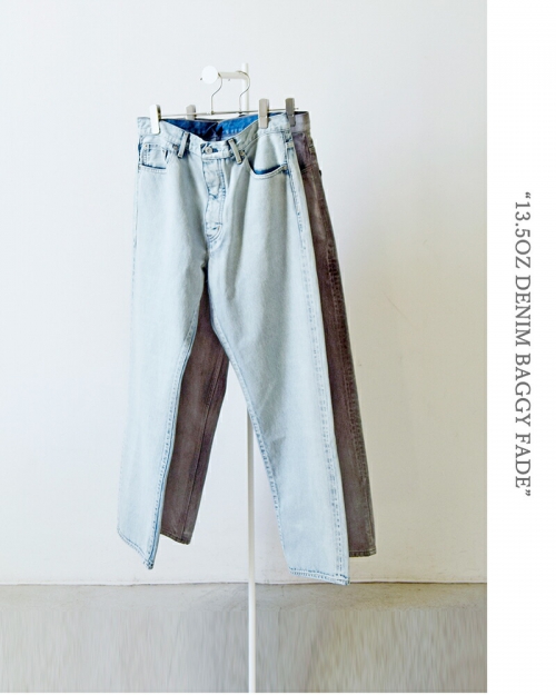 YLEVE イレーヴ デニム バギー パンツ “13.5oz DENIM BAGGY FADE