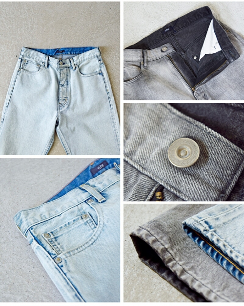 【YLEVE】イレーヴ13.5ozヴィンテージウォッシュバギーデニムデニムパンツ YLEVE】イレーヴ13.5ozヴィンテージウォッシュバギーデニムデニムパンツ