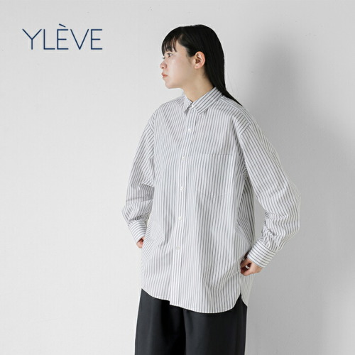 YLEVE イレーヴ コットン ブロード レギュラーカラー シャツ