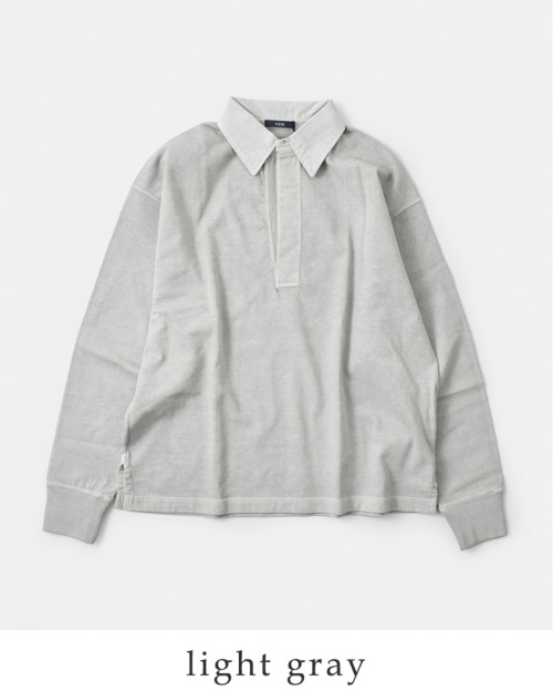 ☆美品☆YLÈVE / イレーヴ　コットン　プルオーバー　 RUGGER P/O YLEVE（イレーヴ）「PIGMENT DYE OPEN END COTTON RUGGER P/O