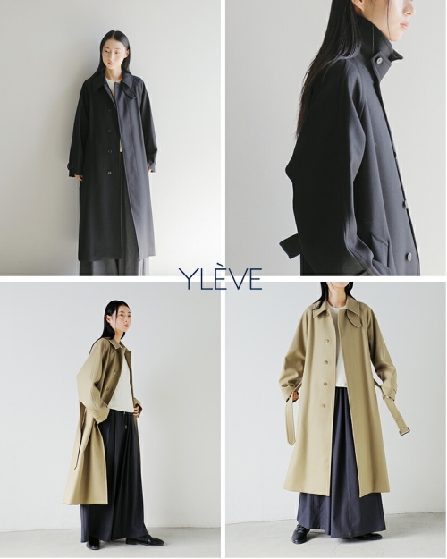 YLEVE イレーヴ SUPER100s ウール メルトン コート “SUPER 100s WOOL