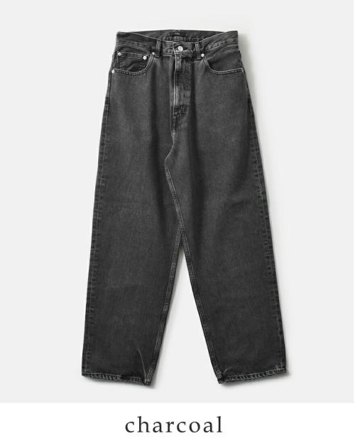 新品未使用タグ付き　今期yleve イレーヴ　バギーデニム　チャコール YLEVE イレーヴ デニム バギーパンツ “13.5oz DENIM BAGGY” 168