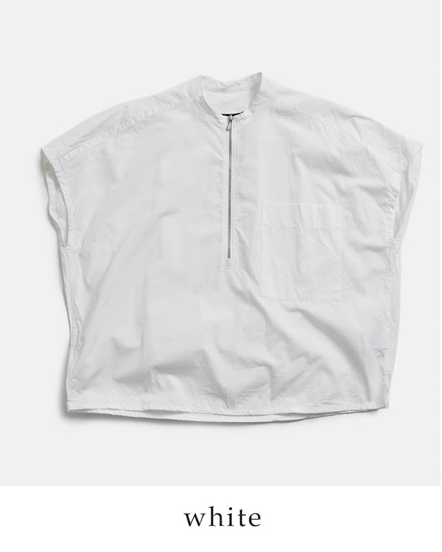 YLEVE イレーヴ コットン ハーフジップシャツ COTTON CUPRA HALF ZIP