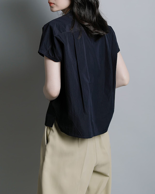30%OFF】 YLEVE イレーヴ コットン ハーフジップシャツ COTTON CUPRA