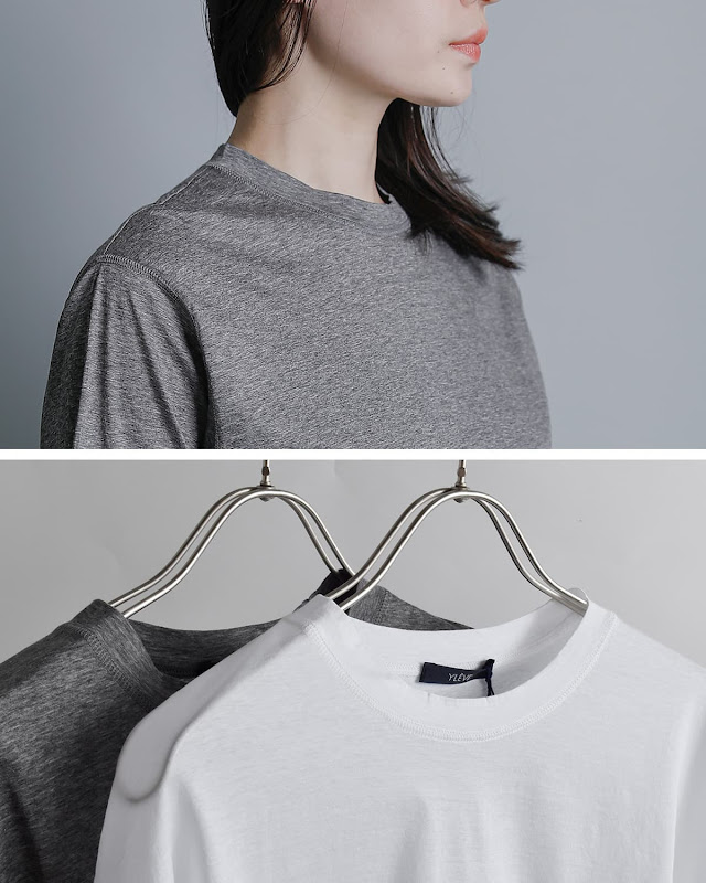 YLEVE イレーヴ コットンシアー天竺 半袖カットソー COTTON SHEER