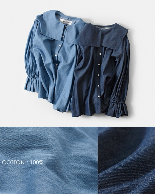 Si-Si-Si スースースー コットン バルーンスリーブ ブラウス “BALLOON