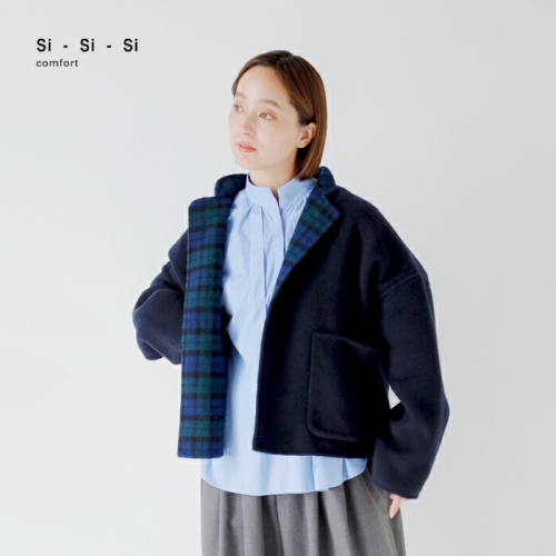 20%OFF】 Si-Si-Si スースースー ウールダブルフェイス ショート