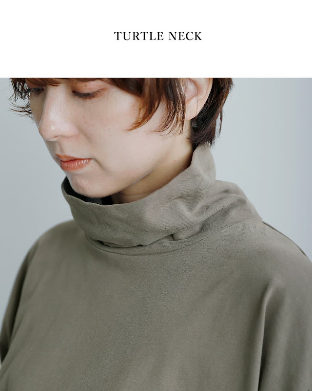 Si-Si-Si スースースー コットン タートルネック Tシャツ 2026-aw327