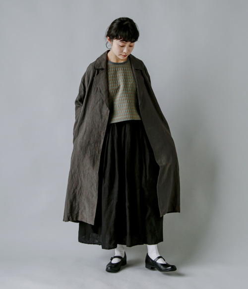 suro スロ リネン ローブコート 220501-02 | iroma..aranciato