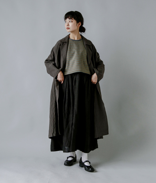 CHISHIRO/チシロ 国産天日干しリネンローブコート - リネン服と
