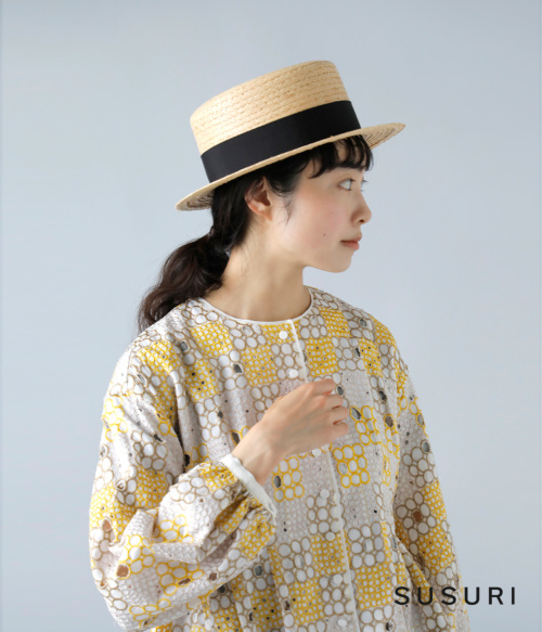 susuri ススリ コットン 刺繍 フォレロシャツ ジャケット 23-103
