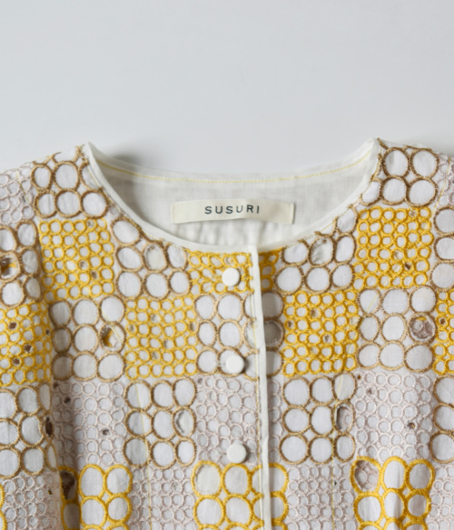 susuri ススリ コットン 刺繍 フォレロシャツ ジャケット 23-103