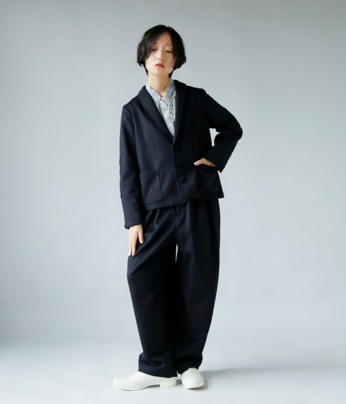 定価46,200円　極美品　susuri　ウールカシミヤ　スロースパンツ　日本製 susuri ススリ ウール カシミヤ ムース パンツ 24-557 | iroma