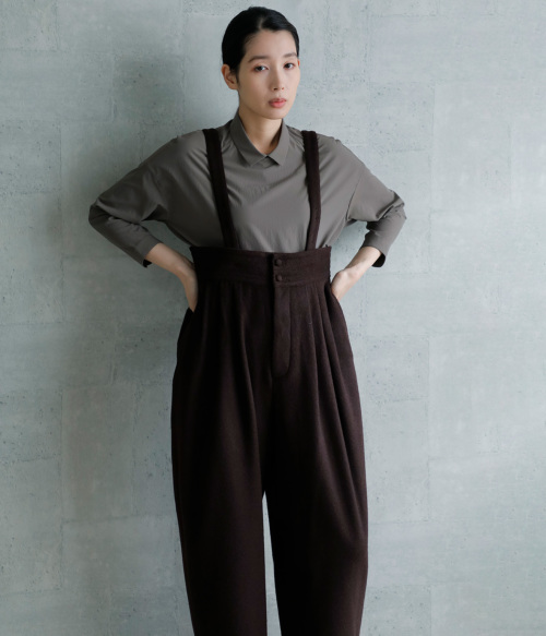 susuri ススリ ウール カシミヤ ムース パンツ 24-557 | iroma