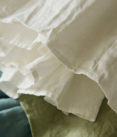 suro スロ リネン ウエスト切替 ギャザー プルオーバー 240301