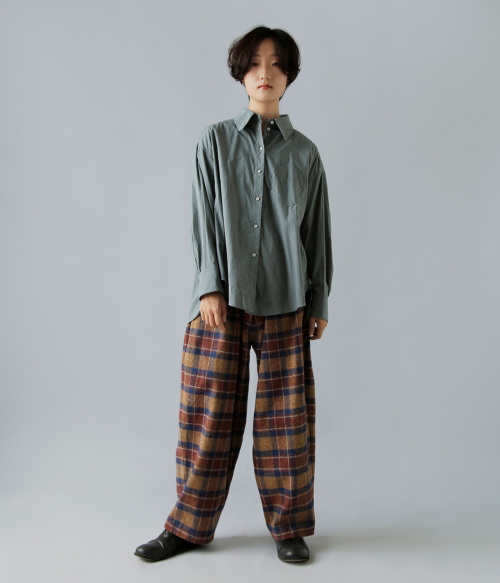 suro スロ コットン ティアドロップ カラー シャツ 240401-02 | iroma