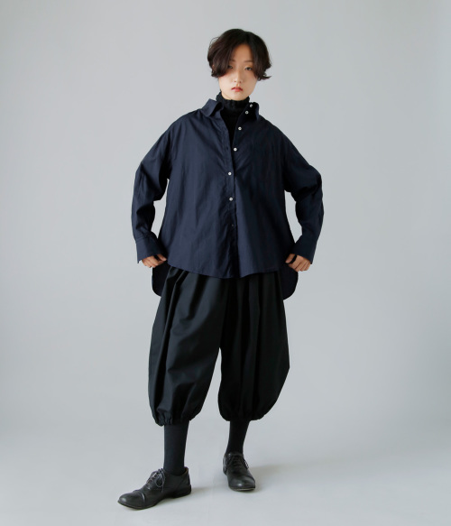 suro スロ コットン ティアドロップ カラー シャツ 240401-02 | iroma